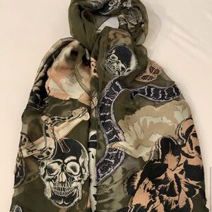 Alexander McQueen chiffon and silk scarf